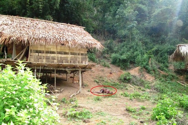 Anh Thọ chết ngay cạnh lán của gia đình. Ảnh: L.P