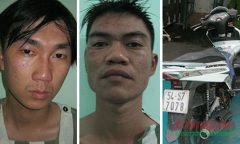 Trinh sat truy duoi hai ten trom xe Air Blade nhu trong phim hinh anh