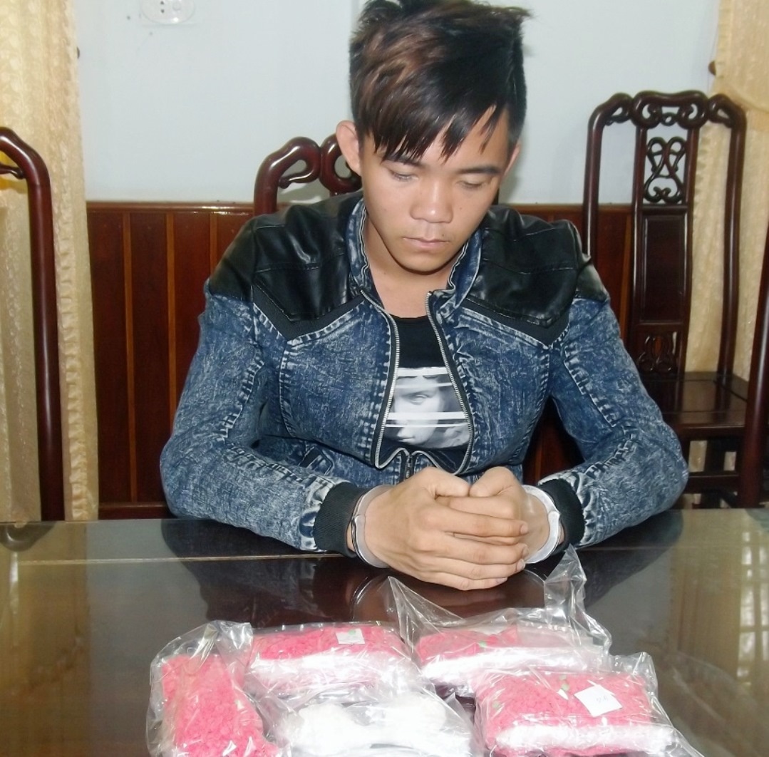 Phạm Văn Đức tại cơ quan điều tra Công an huyện Thanh Chương. Ảnh: CTV.