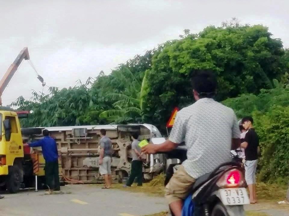 Hiện trường vụ tai nạn. Ảnh: Phạm Tịnh.