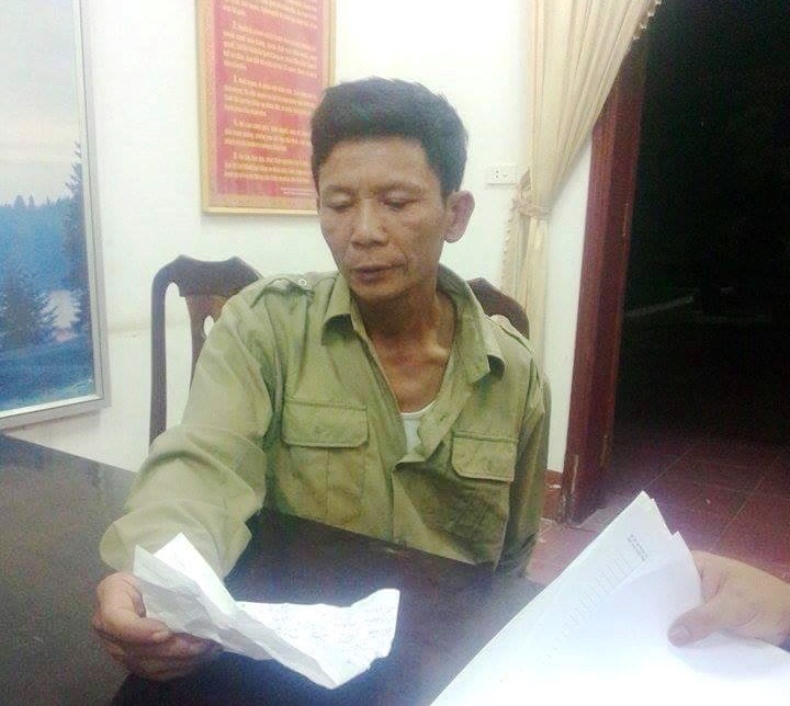 Nghi phạm Nguyễn Hữu Khính tại cơ quan điều tra. Ảnh: Công an cung cấp.