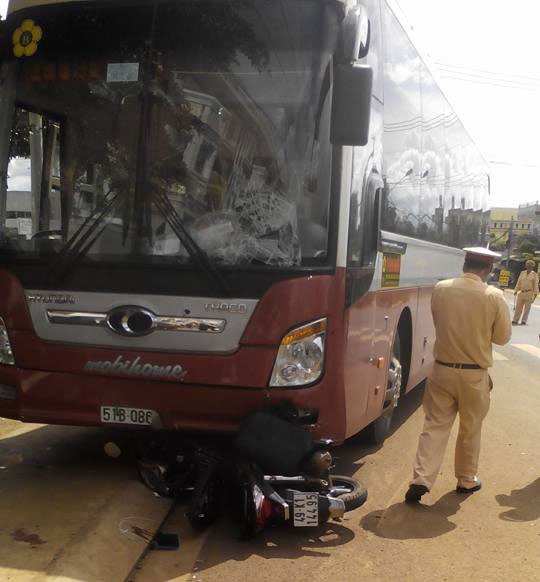 Hiện trường vụ tai nạn.