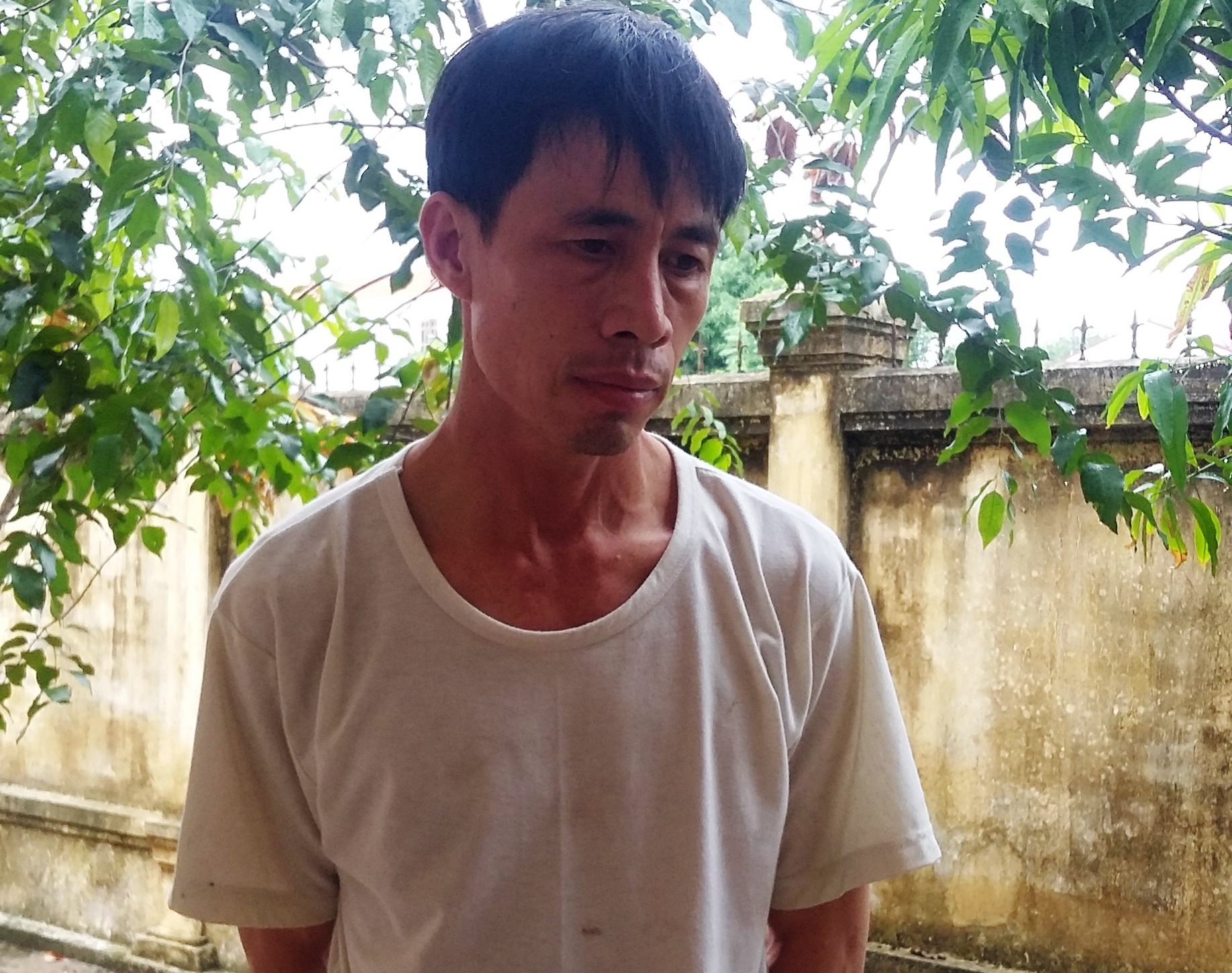 Nguyễn Như Minh tại cơ quan điều tra. Ảnh: CTV.