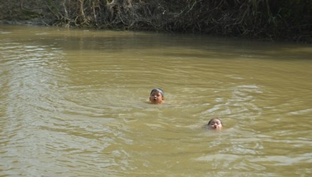 Be gai 3 tuoi co kha nang boi nhu rai ca hinh anh