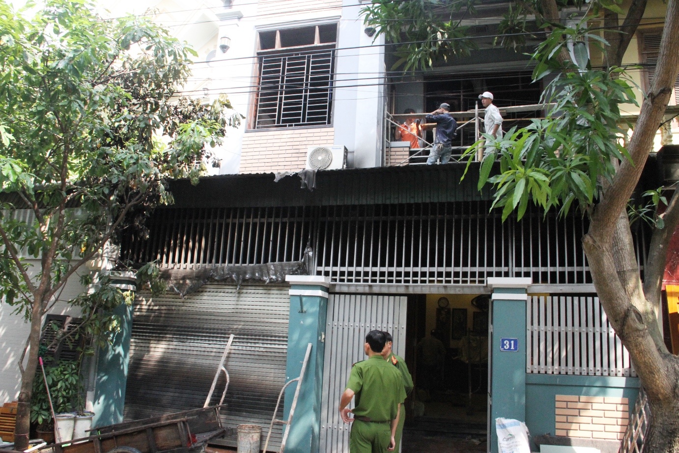 Ngôi nhà nơi xảy ra vụ cháy. Ảnh: P.H.