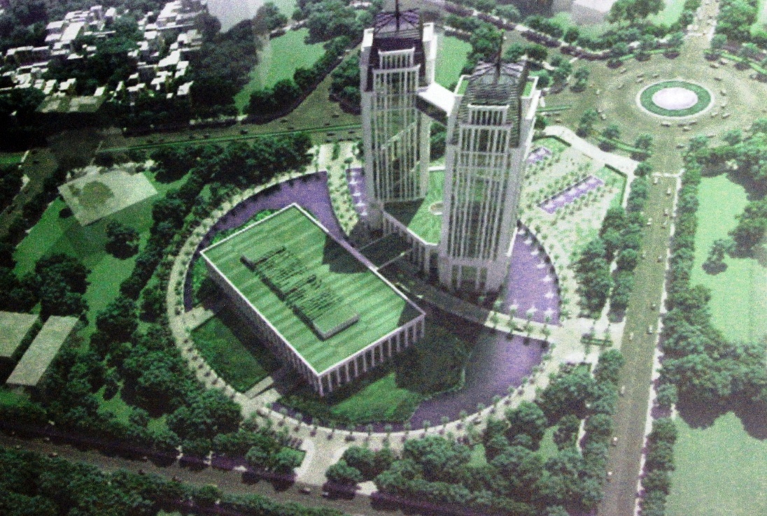 Phối cảnh trung tâm hành chính tập trung tỉnh Nghệ An. Ảnh: CTV.