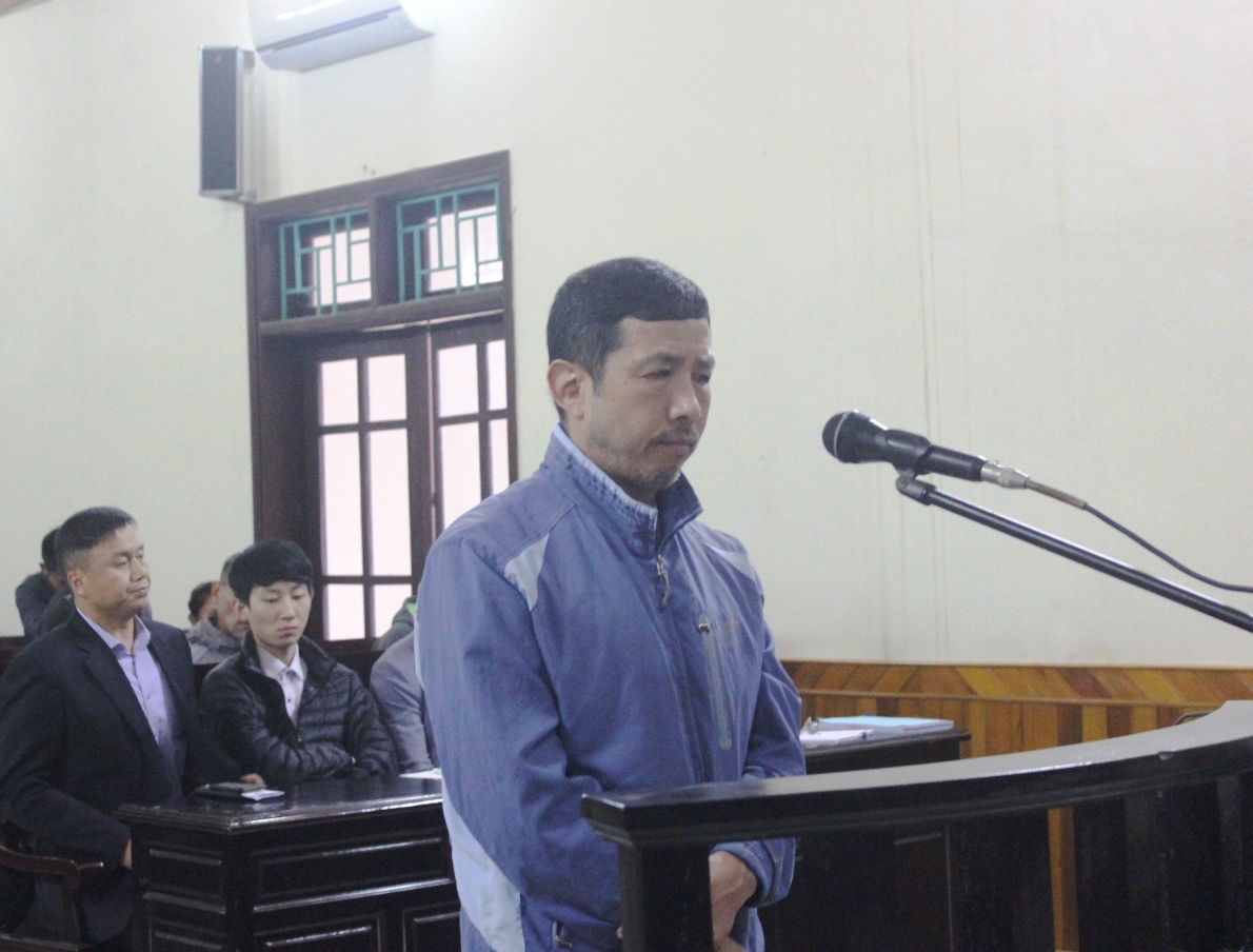 Bị cáo Kim Jong Wook tại phiên tòa xét xử. Ảnh: Phạm Hòa.