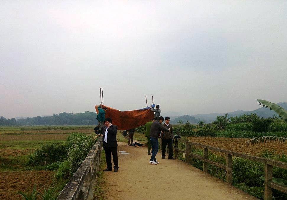 Hiện trường nơi phát hiện thi thể ông Tương. Ảnh: CTV.