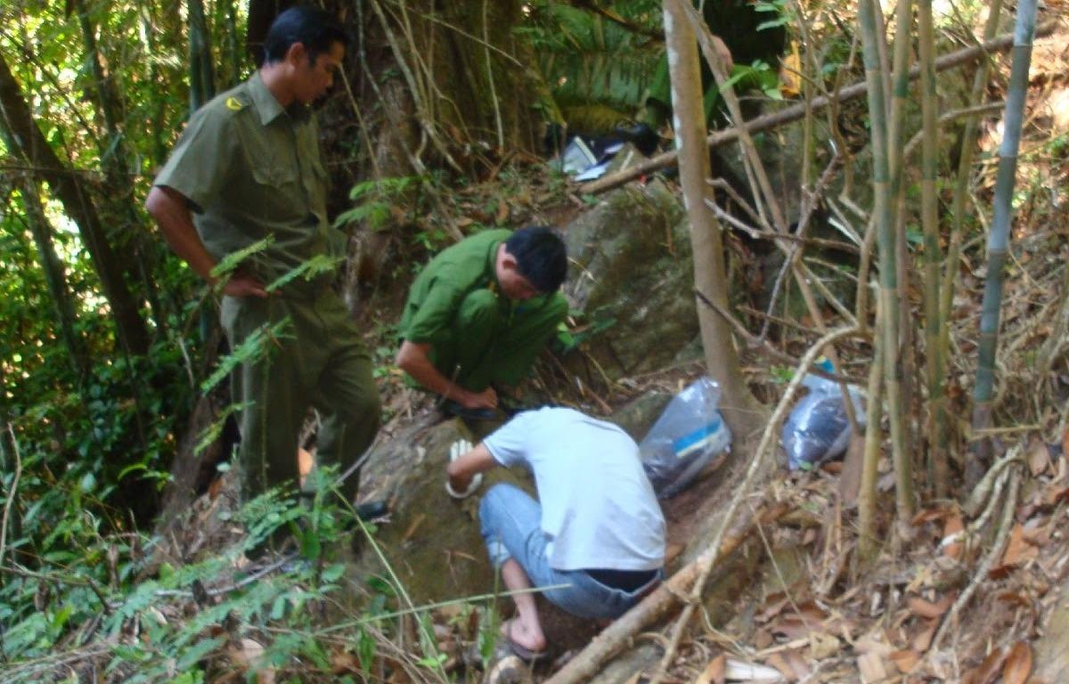 Phat hien bao tai dung xuong nguoi gan quoc lo hinh anh