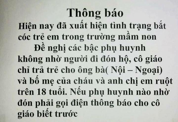 cảnh báo bắt cóc trẻ em ảnh 1 canh bao bat coc tre em anh 1