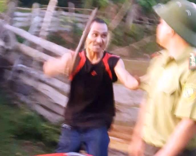 Tai xe danh kiem lam ngat xiu de tau tan go hinh anh