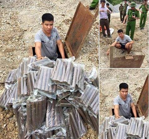 đào hầm giấu hơn 1 tạ thuốc nổ ảnh 1 dao ham giau hon 1 ta thuoc no anh 1
