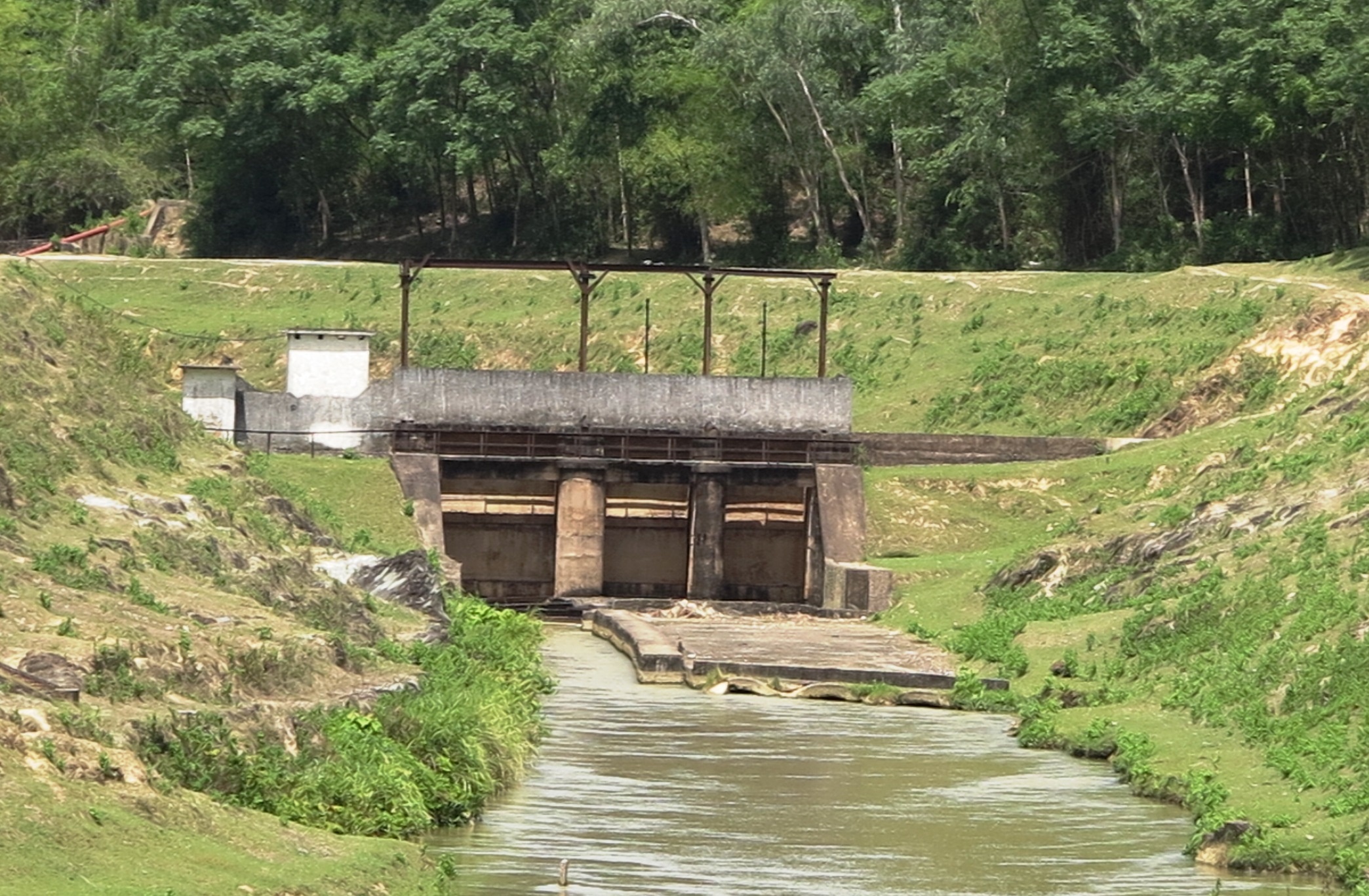 Sập công trình cống Hiệp Hòa ảnh 1 Sap cong trinh cong Hiep Hoa anh 1