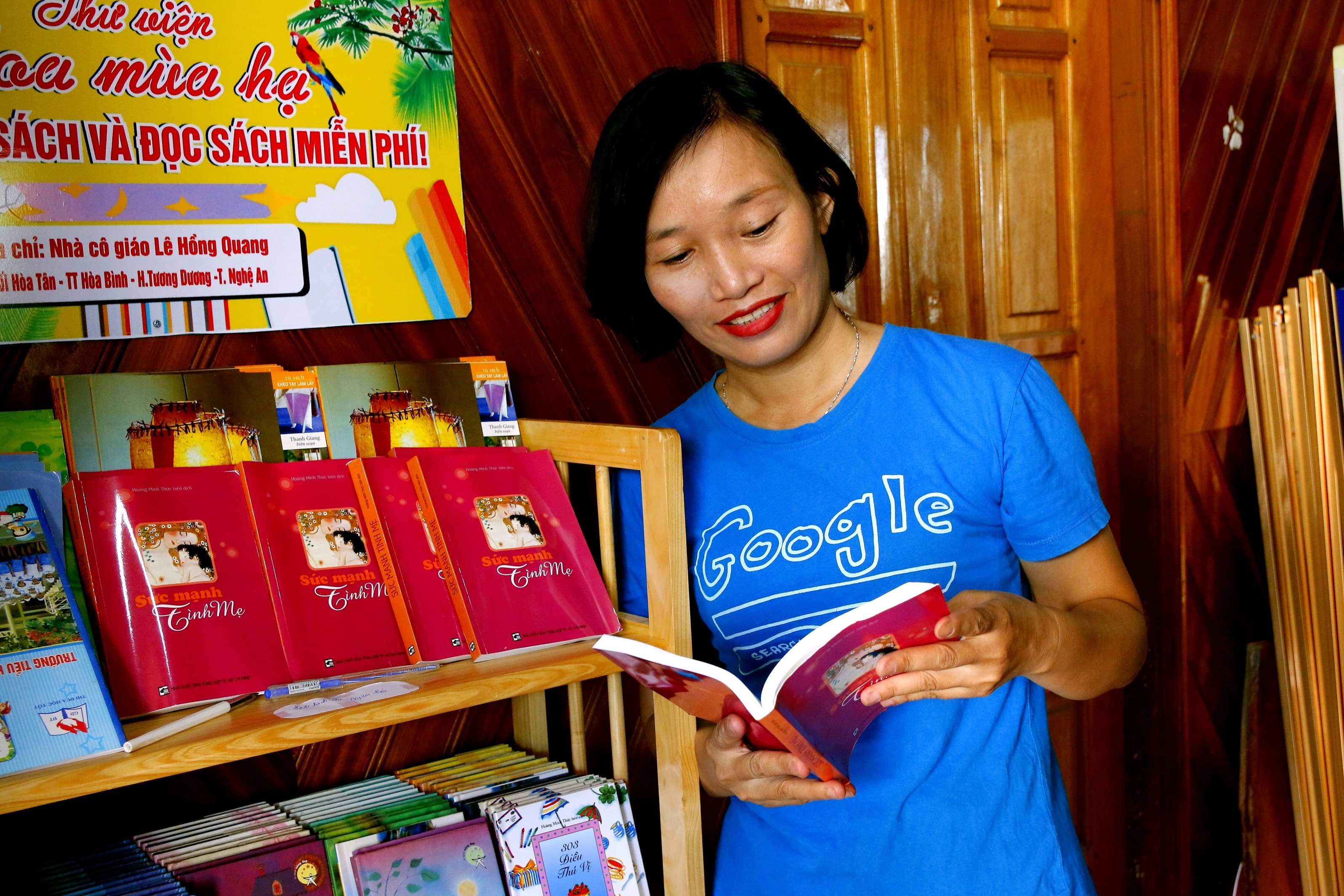 Co giao mo thu vien phuc vu hoc sinh tai nha hinh anh