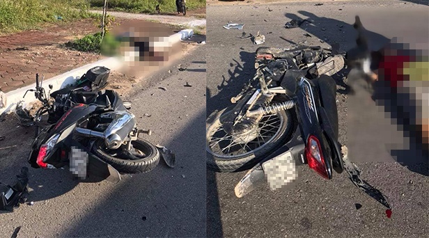 Xe may dau dau, 2 nguoi tu vong hinh anh