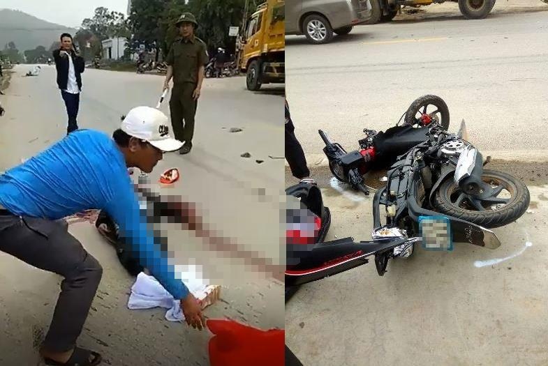 xe máy đâm đuôi xe tải khiến nam thanh niên tử vong ảnh 1 xe may dam duoi xe tai khien nam thanh nien tu vong anh 1