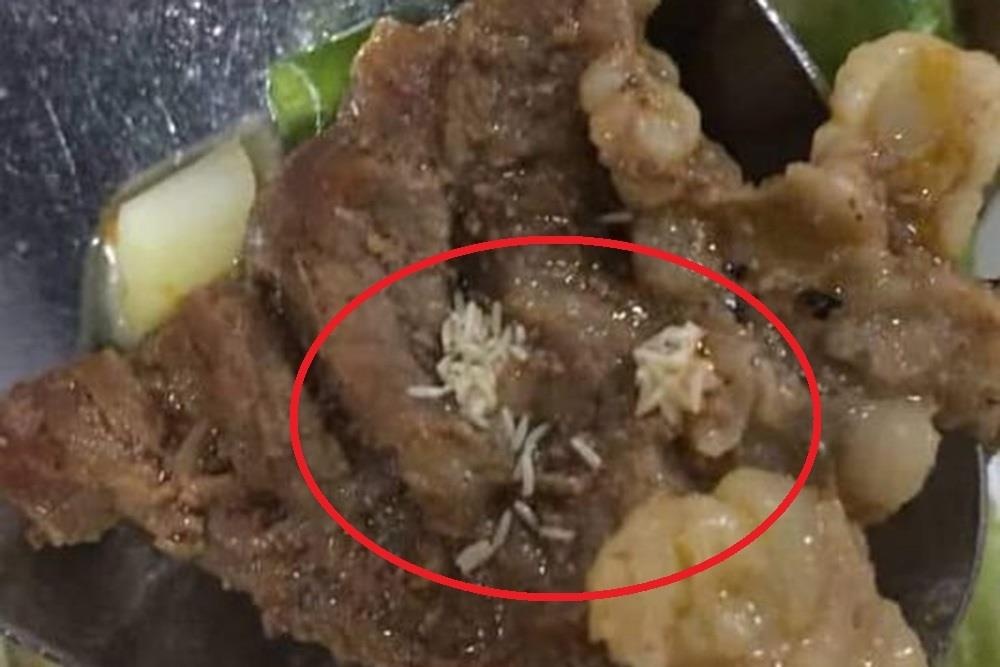 thức ăn trưa có giòi bò lúc nhúc ảnh 1 thuc an trua co gioi bo luc nhuc anh 1