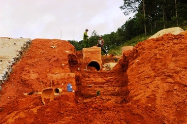 Mot cong nhan bi hang tan da de chet hinh anh