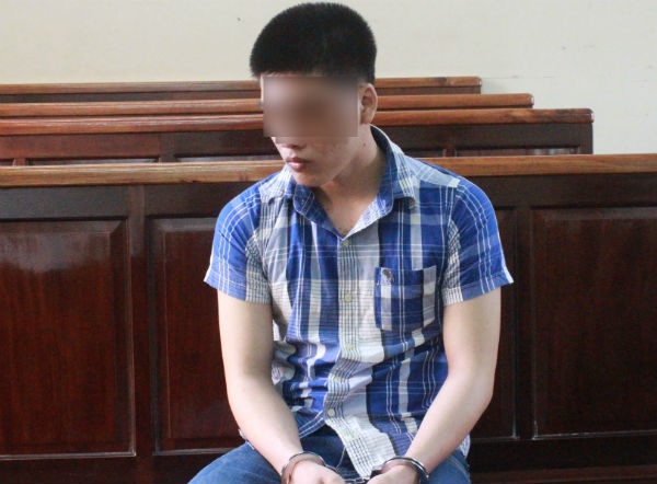Bị cáo Bình tại phiên tòa.