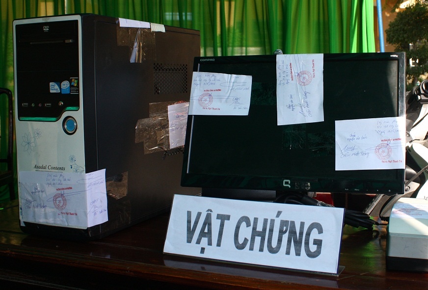 Tang vật tài sản trong vụ trộm cắp của Tường. 