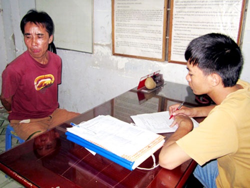 Bị cáo Phước bị bắt sau khi gây án.