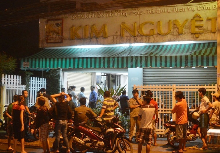 Tiệm vàng nơi xảy ra vụ cướp.