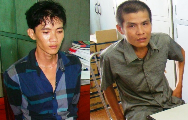 Hai nghi can trong vụ cướp tiệm vàng.