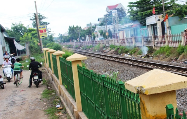 Đoạn đường ray xe lửa nơi xảy ra sự việc.