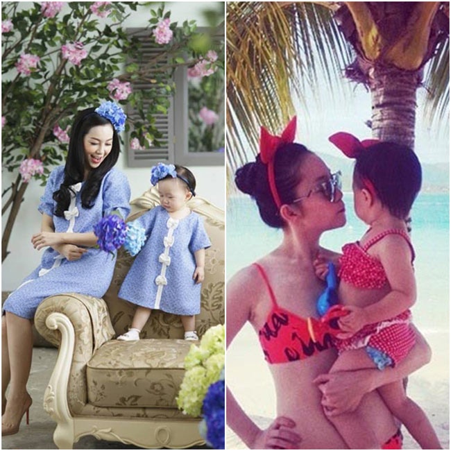 Phong cách sang chảnh của mẹ con Linh Nga.