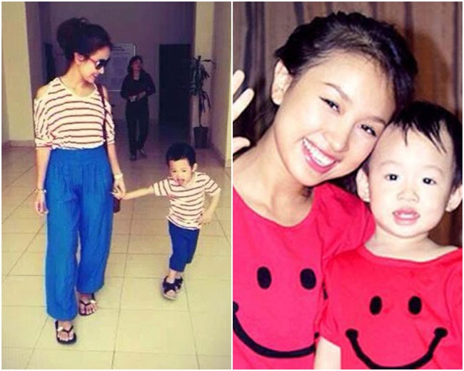 Thời trang lý lắc của mẹ con Vân Hugo.