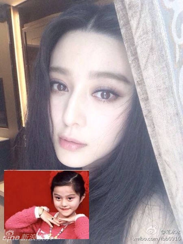 Gương mặt Phạm Băng Băng ngày bé không khác hiện tại là mấy, nhìn vào ngay tập tức có thể nhận ra