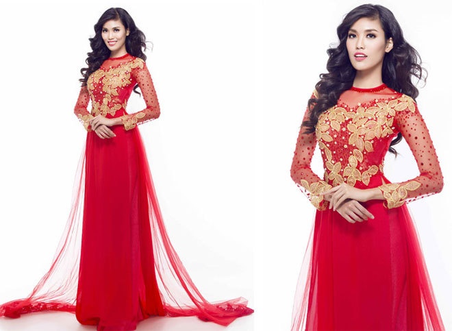 Ky niem ngay Tet cua top 3 Hoa khoi Ao dai hinh anh