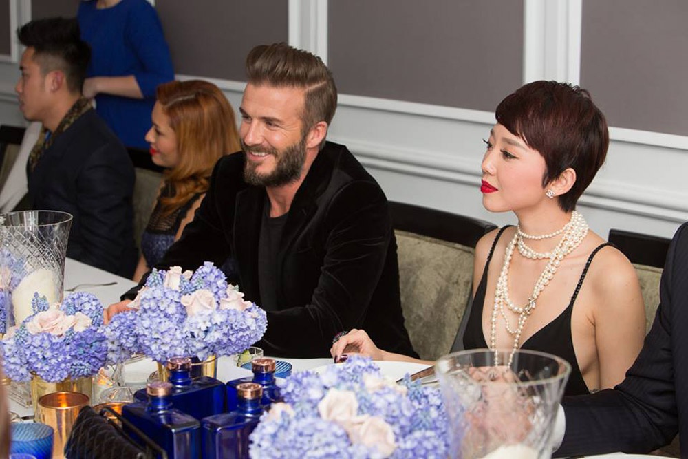 Khong gian tiec xa hoa David Beckham dai Toc Tien, Ha Ho hinh anh