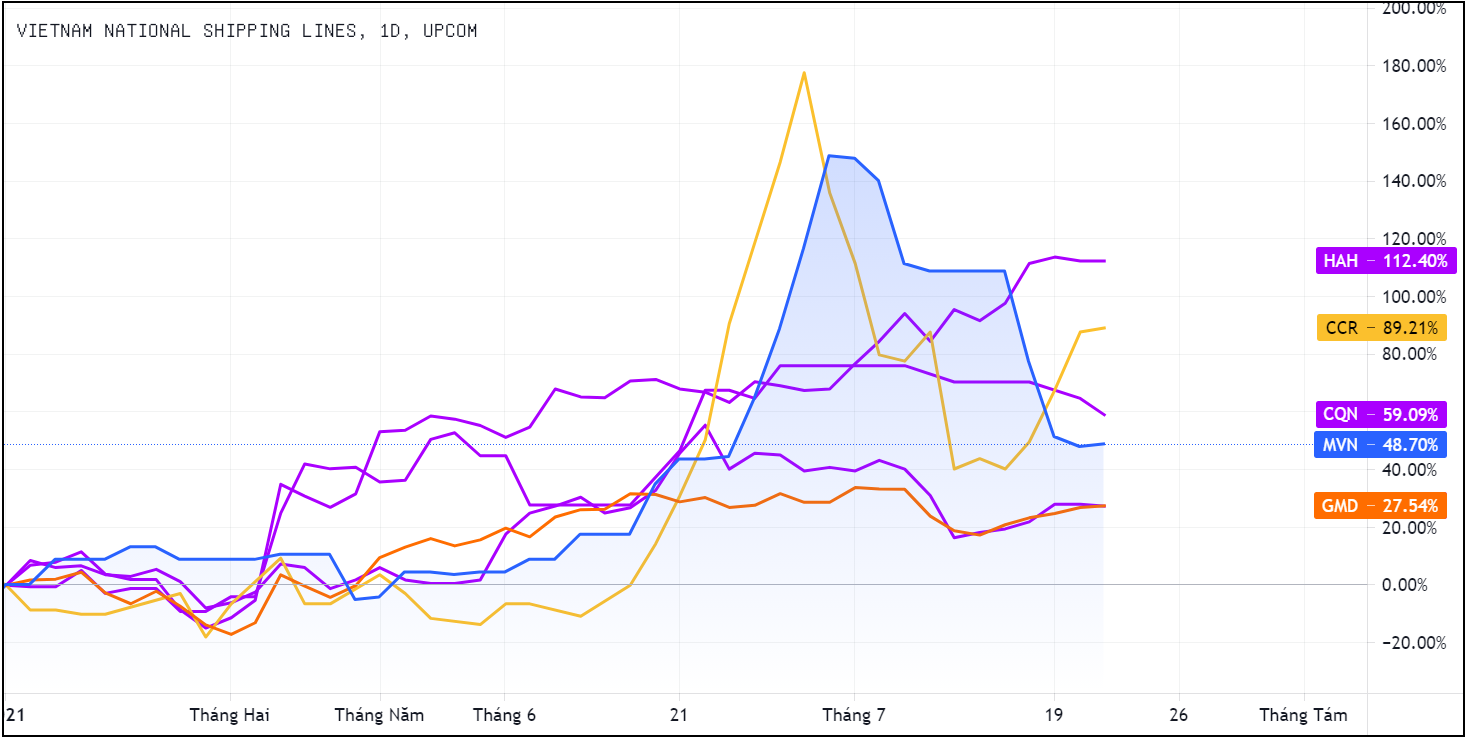 Cong ty cang bien,  san luong thong qua cang,  loi nhuan nhom cang bien,  nhom co phieu tang gia anh 1