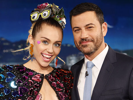 Miley Cyrus dien trang phuc phan cam tren song truyen hinh hinh anh