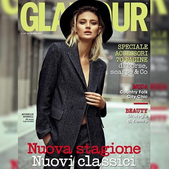Michelle Buswell toát lên vẻ lạnh lùng và cá tính trên trang bìa tạp chí Glamour Italia sau khi được Hung Vanngo trang điểm.