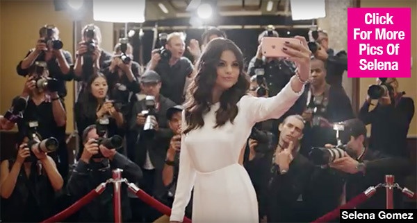 Selena Gomez xuat hien trong quang cao Iphone 6s hinh anh