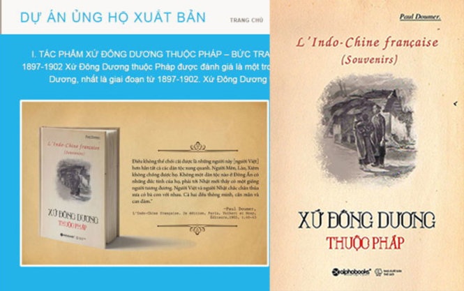 Ban sach 'Dong Duong thuoc Phap:  Hoi uc' truoc khi in hinh anh