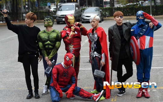 GOT7 hoa biet doi sieu anh hung chao Halloween hinh anh