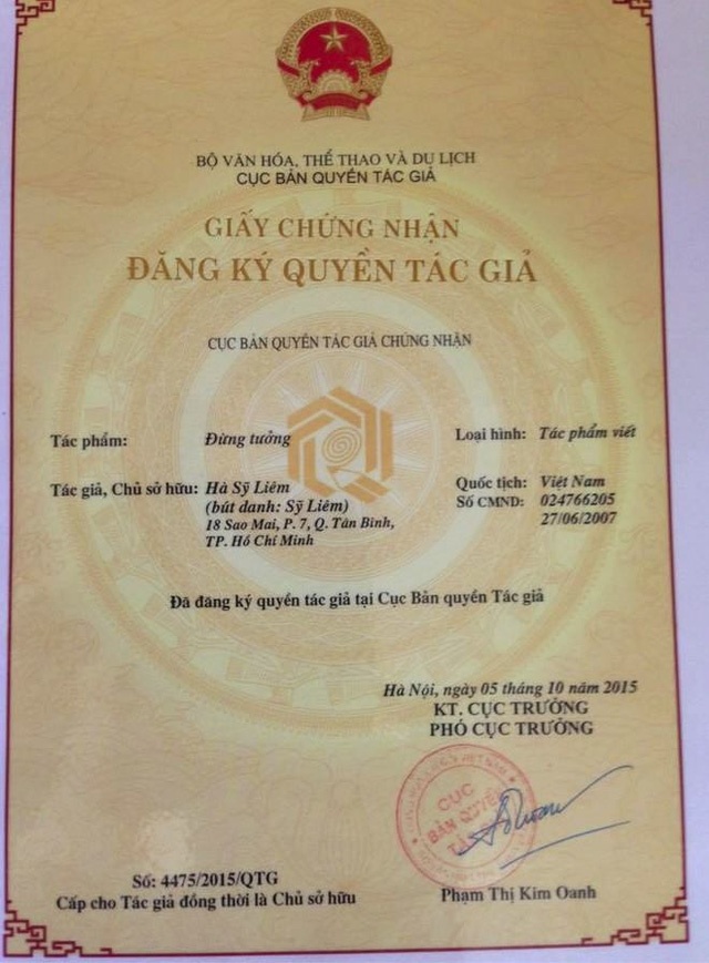 tranh cai tac quyen bai tho Dung tuong anh 2