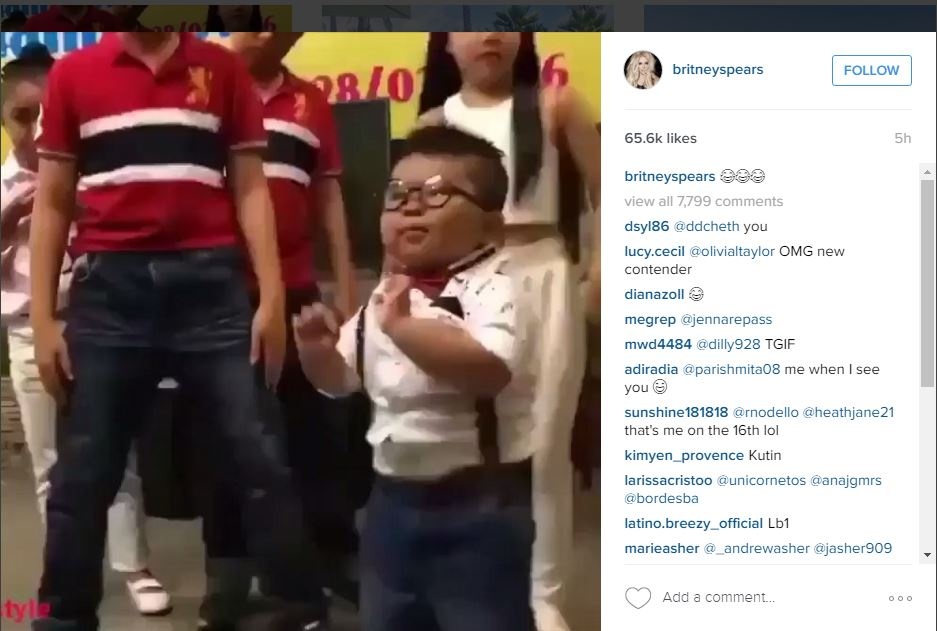 Ku Tin xuat hien tren Instagram cua Britney Spears hinh anh