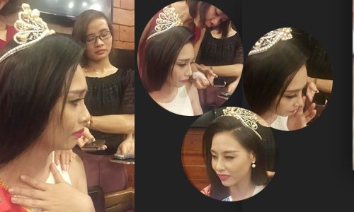 Hoa hau Bien khoc nuc no khi noi ve tin don mua giai hinh anh