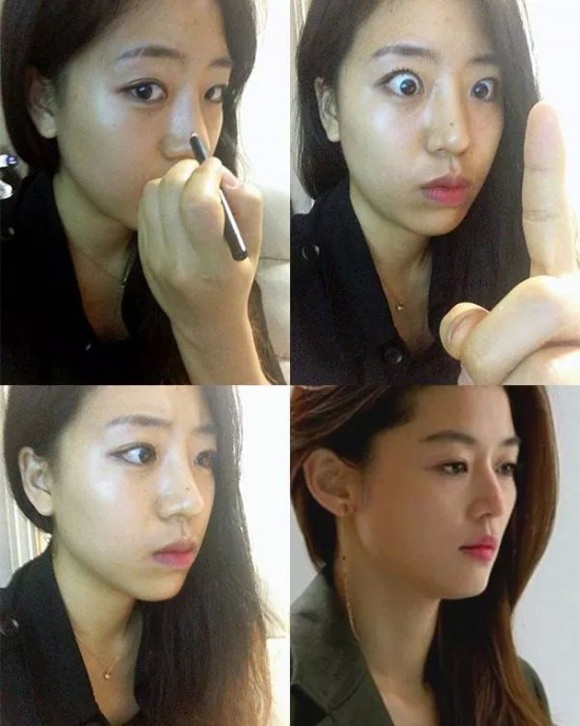 Để thực sự giống Jun Ji Hyun, cô bạn này đã vẽ thêm một nốt ruồi trên mũi.