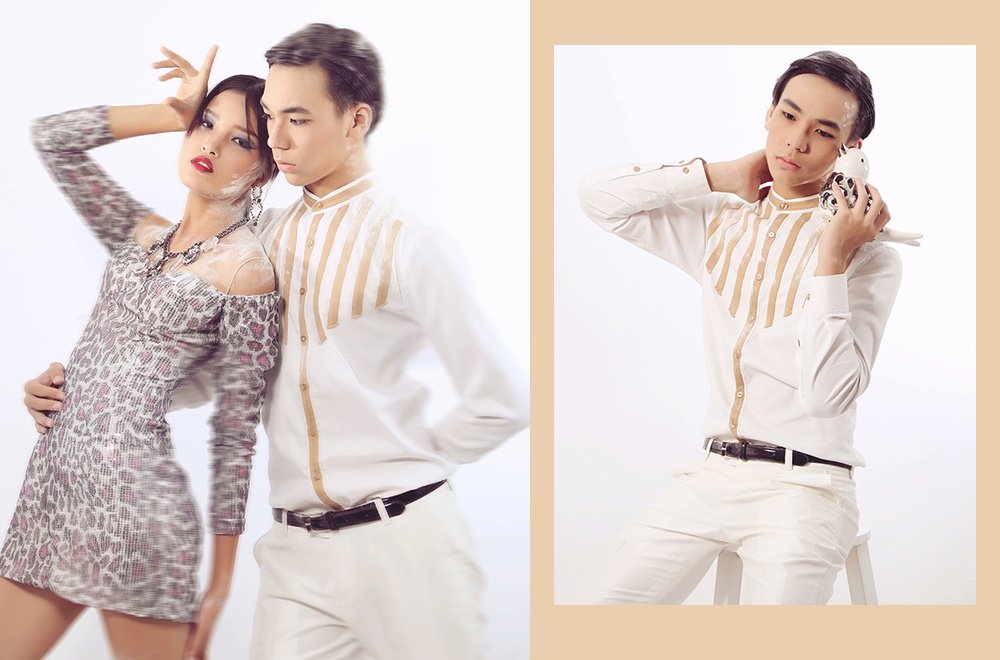 Xu hướng họa tiết da Báo mạnh mẽ và đầy quyến rũ trong phom dáng ôm bó sát. Còn chàng trai mùa thu lịch lãm với set đồ trắng, áo sơ mi cổ trụ và điểm nhấn sọc màu nâu trầm.