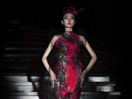 Vay cua Quynh Paris duoc trung bay o buoi tiec Hollywood hinh anh