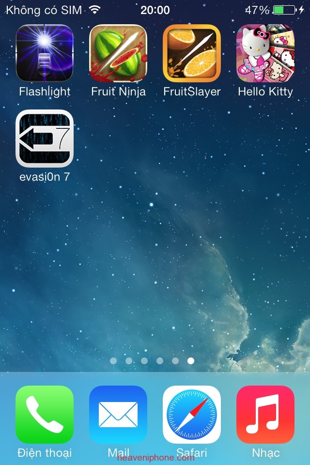 Huong dan jailbreak iOS 7 bang Evasi0n cho tat ca iPhone hinh anh