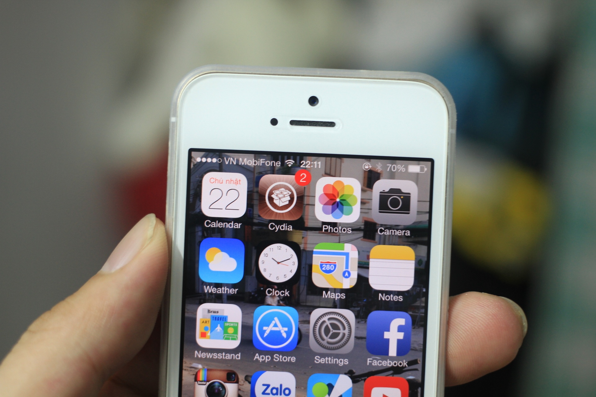 Hinh anh iPhone 5S sau khi jailbreak tai Viet Nam hinh anh