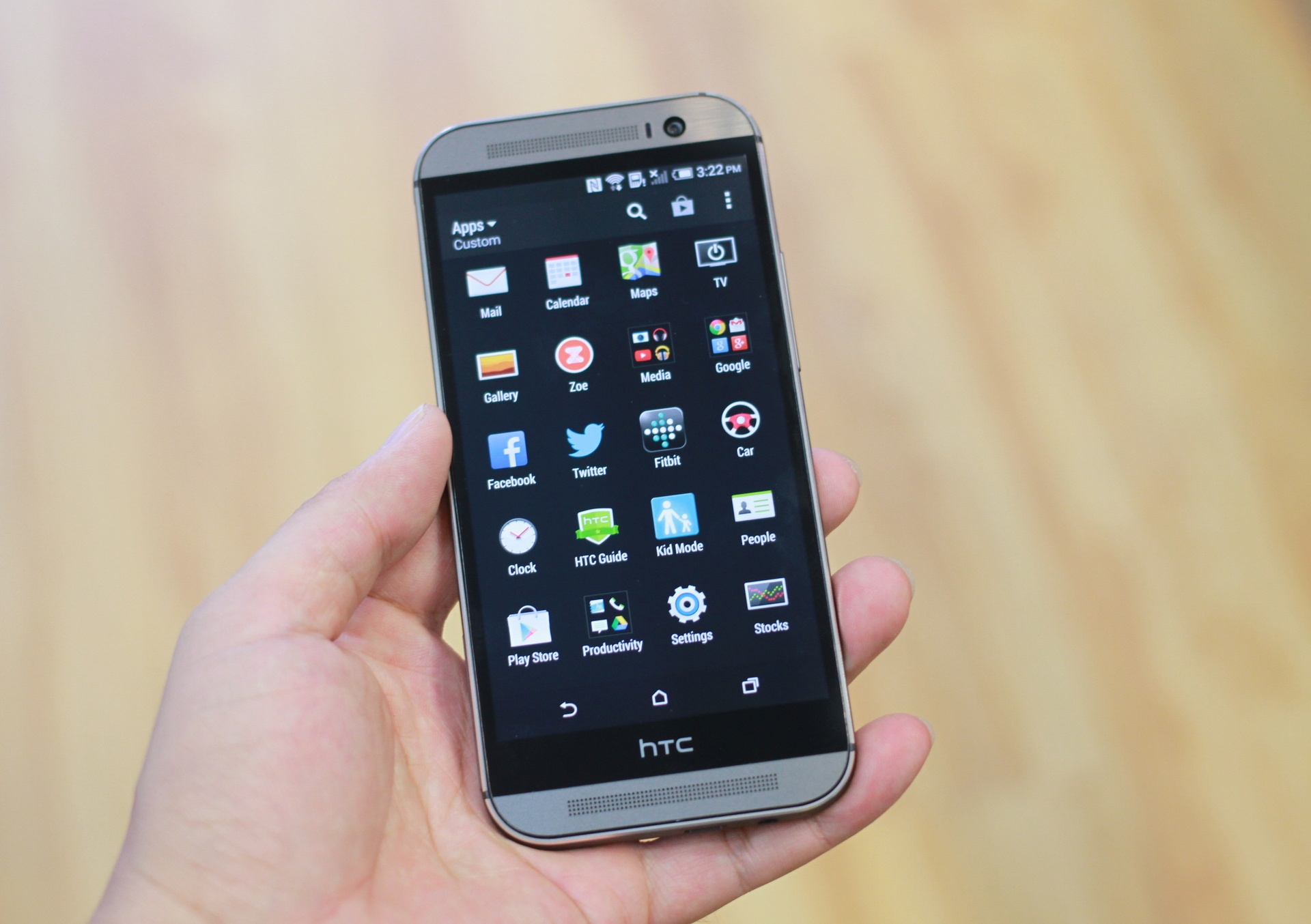 Menu chính sản phẩm trên Sense 6.