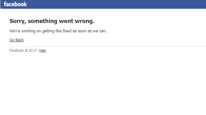 Thông báo của Facebook khi truy cập vào mạng xã hội này hiện tại.
