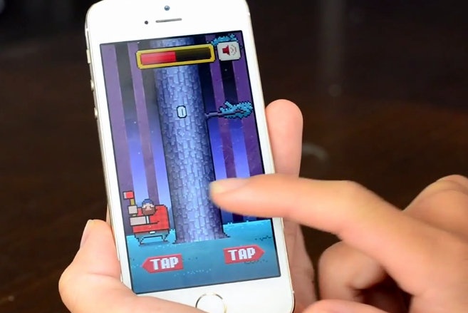 Choi thu Timberman - game gay nghien nhu Flappy Bird hinh anh
